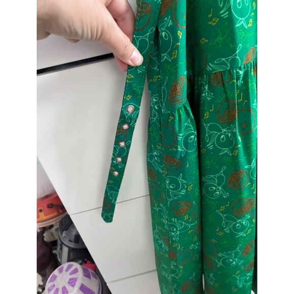 Disney Dress Shop Orange Bird Green Boho Dress Size Small 50th Anniversary - Picture 7 of 8